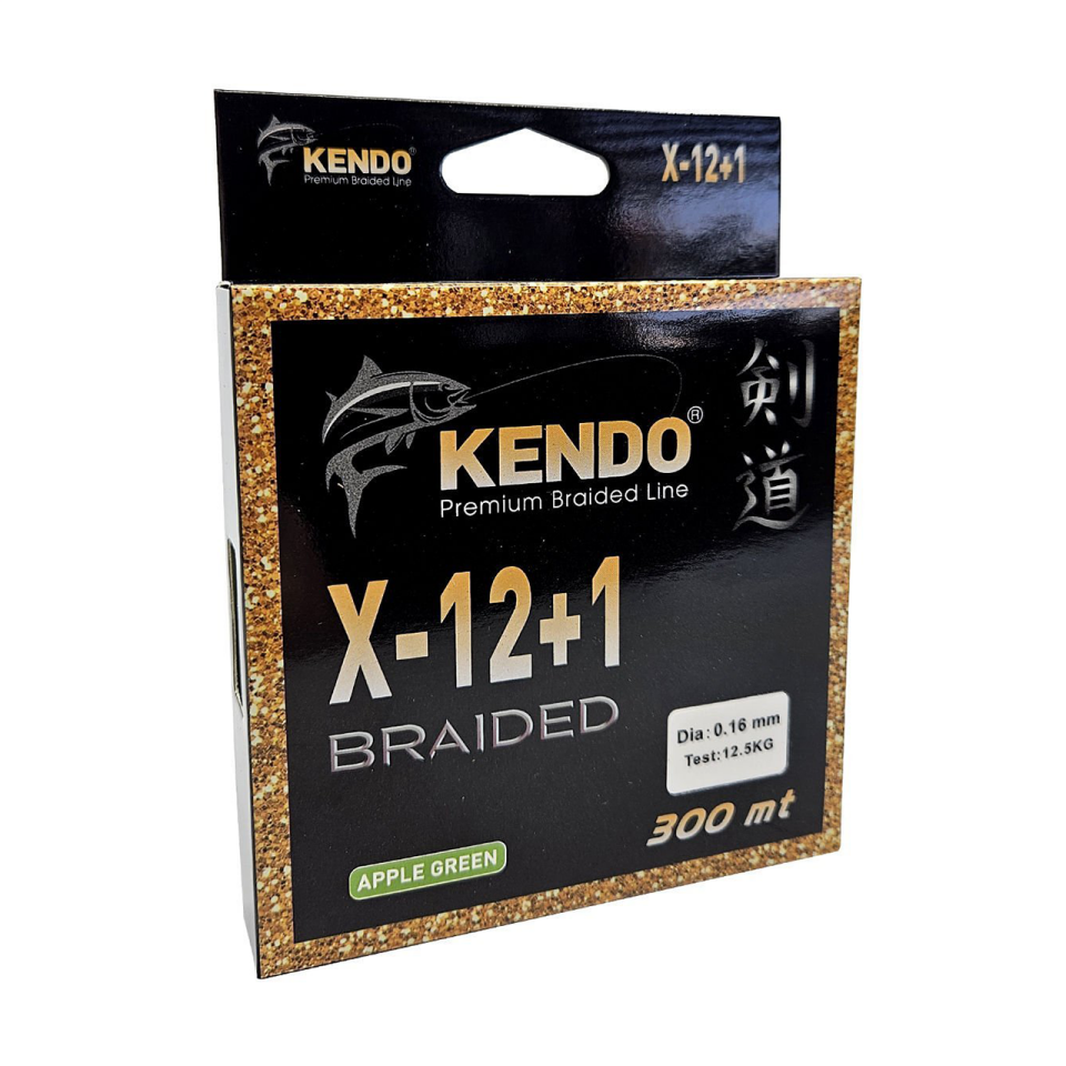 Kendo X-12+1 Braided 300m Apple Green Örgü İp