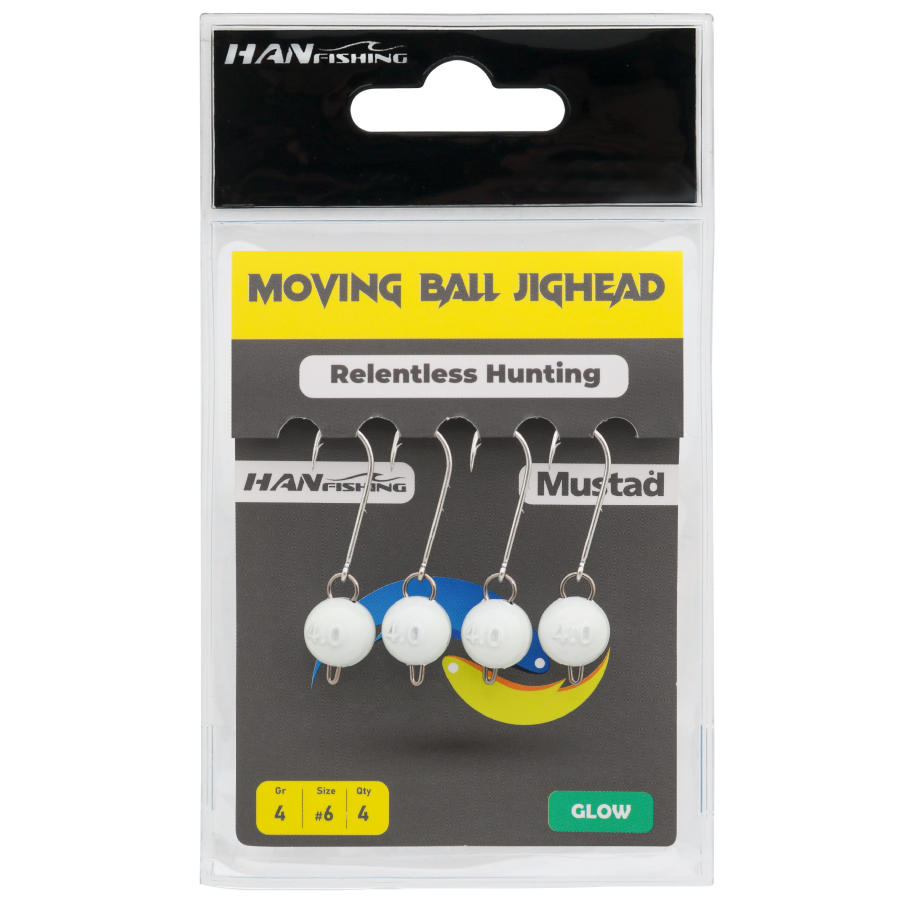 Hanfish Moving Ball Glow #10 Mafsallı Jighead | LRF Jighead