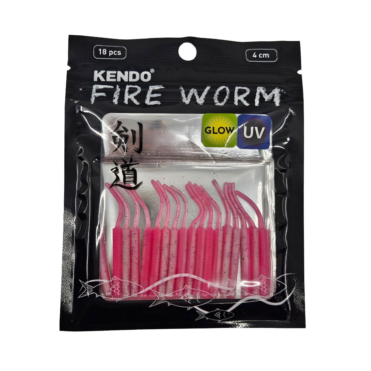 Kendo Silicones Worm 5 cm Karides Aromalı LRF Silikon Yem – 18 Adet
