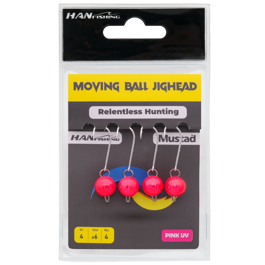 Hanfish Moving Ball Pink UV #8 Mafsallı Jighead | LRF