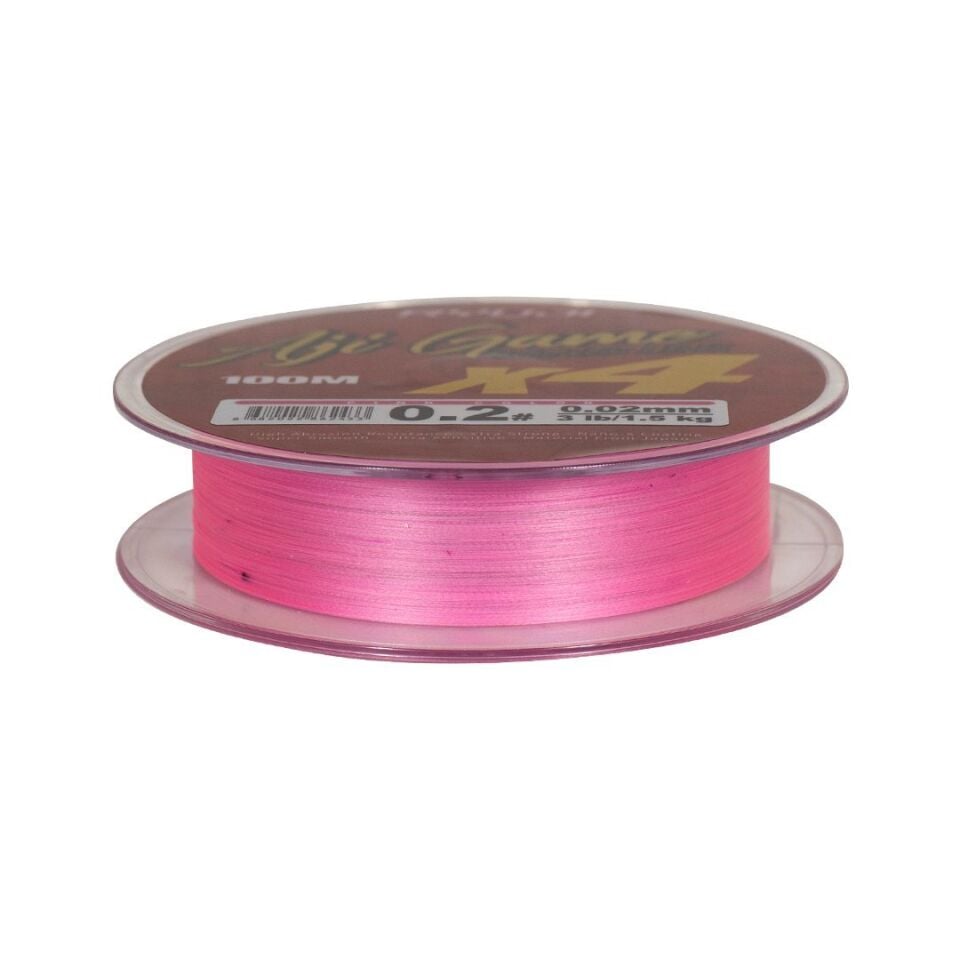 RYUJI Aji Game 4X 100m Pink İp Misina | Dayanıklı PE Örgü