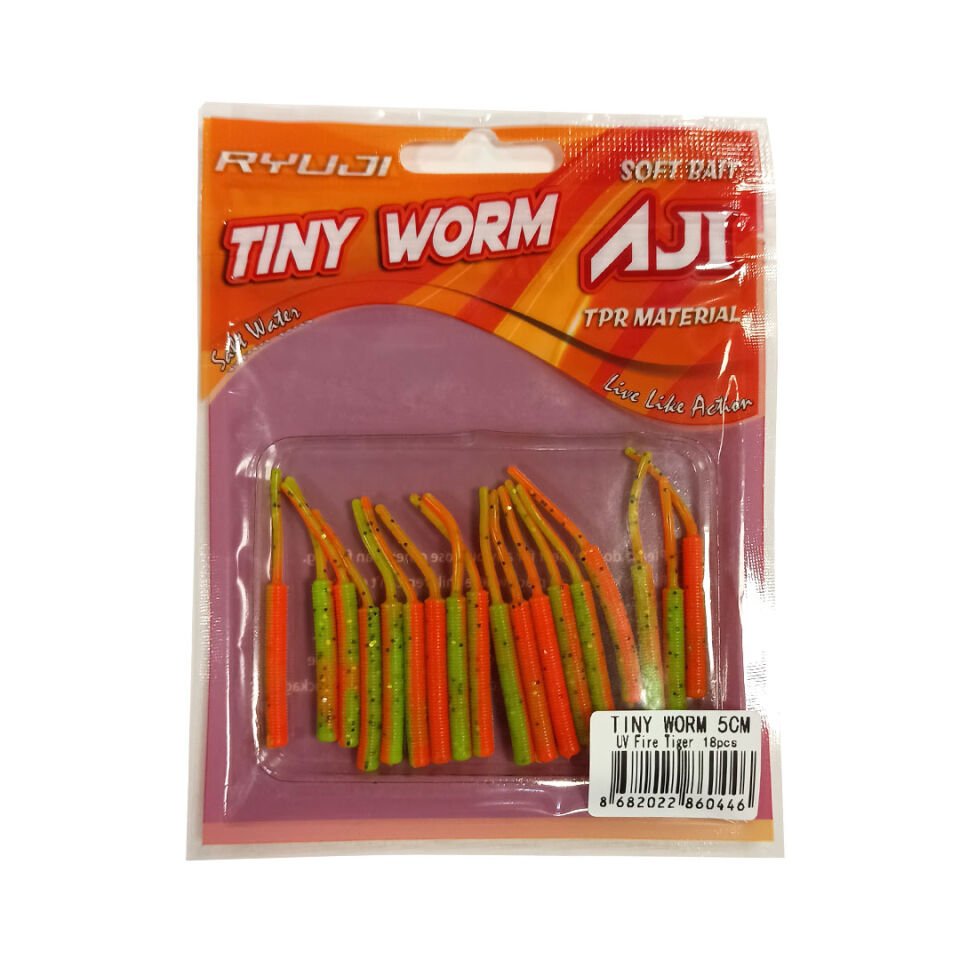Ryuji Tiny Worm TPR 5cm 18 Adet Silikon Yem
