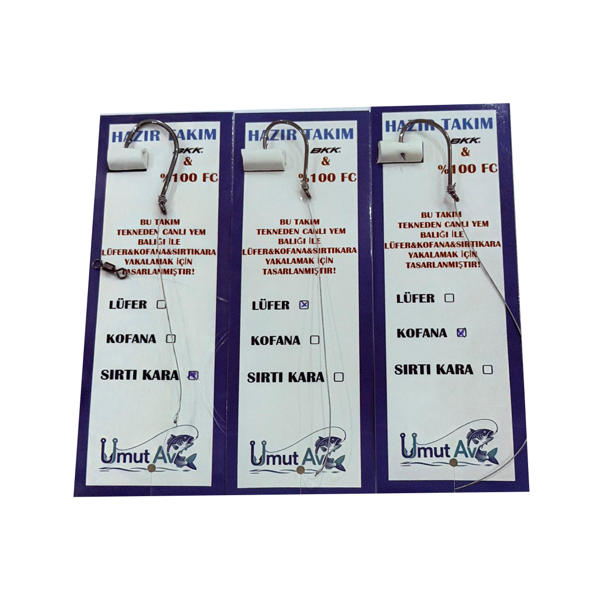 Lüfer – Kofana – Sırtıkara Canlı Yem Takımı | BKK Kancalı