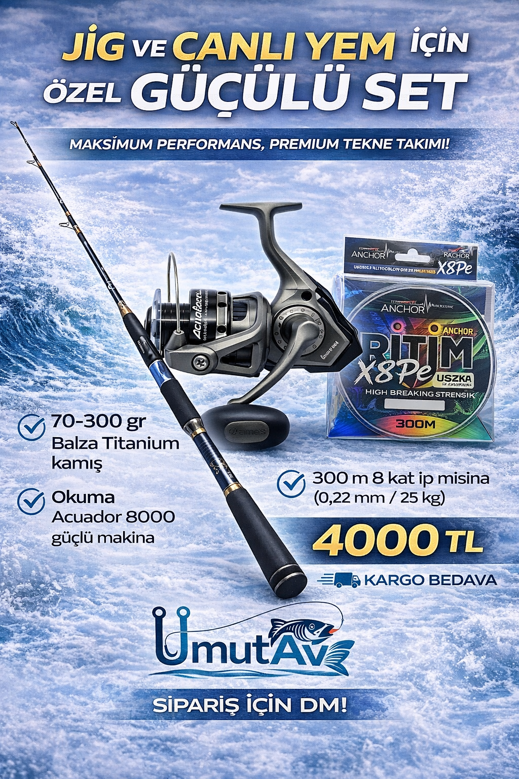 TEKNEDE JİG VE CANLI YEM İÇİN HAZIR SET