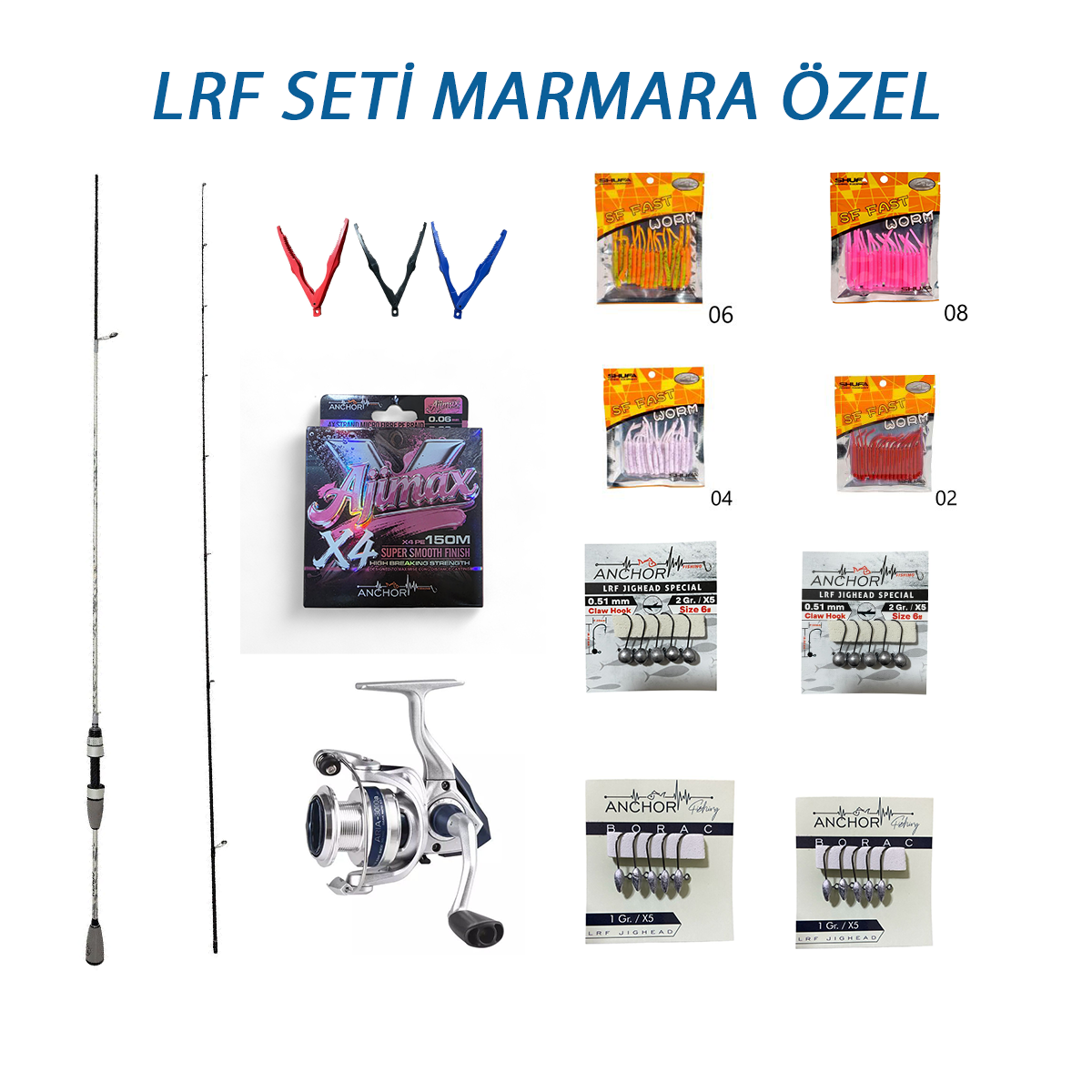Marmara Özel LRF Aji Seti Full | Hazır LRF Takımı
