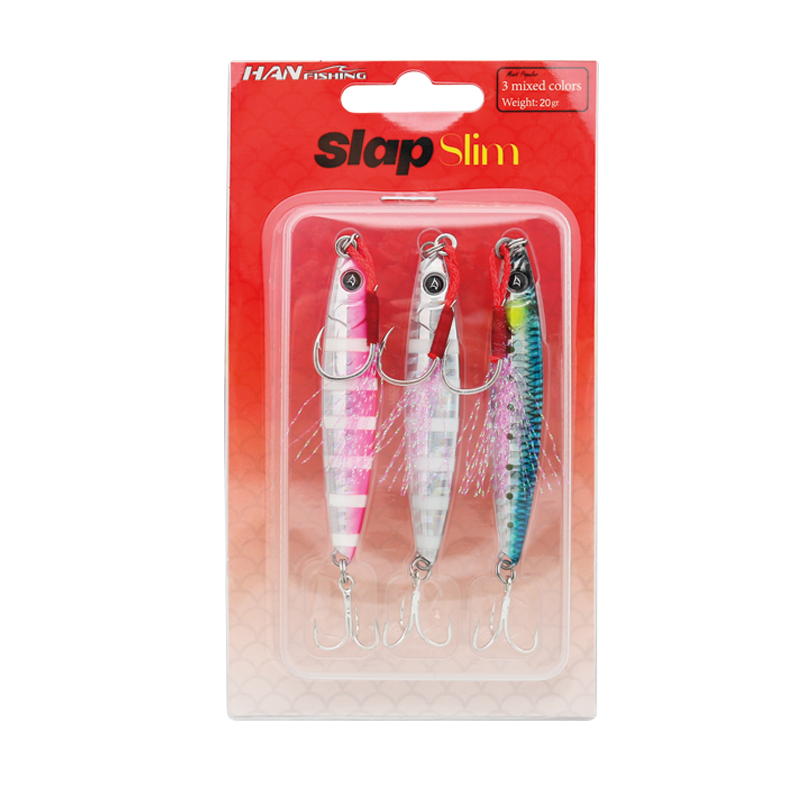 Hanfish Slap Slim Zebra Mix 20gr Metal Jig | 3'lü Jig Seti