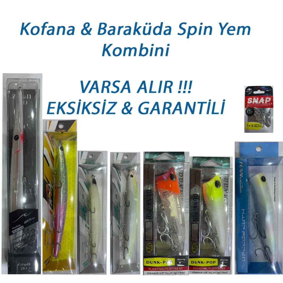 Kofana & Baraküda Spin Yem Kombini | Hazır Av Paketi