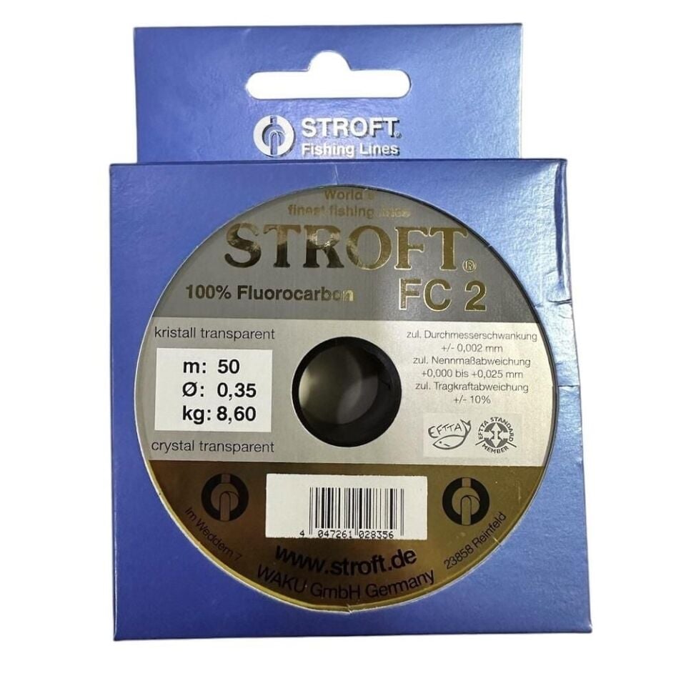 Stroft FC2 50m %100 Fluorocarbon Misina | Alman Teknolojisi