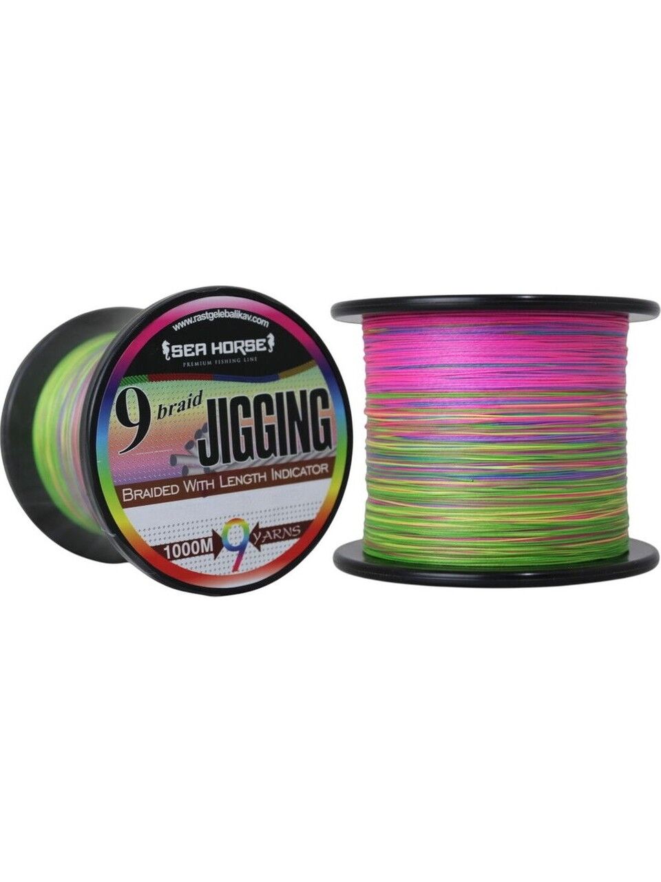 Sea Horse Jigging 1000M 9X Multicolor Örgü İp Misina | Profesyonel Jig Misinası