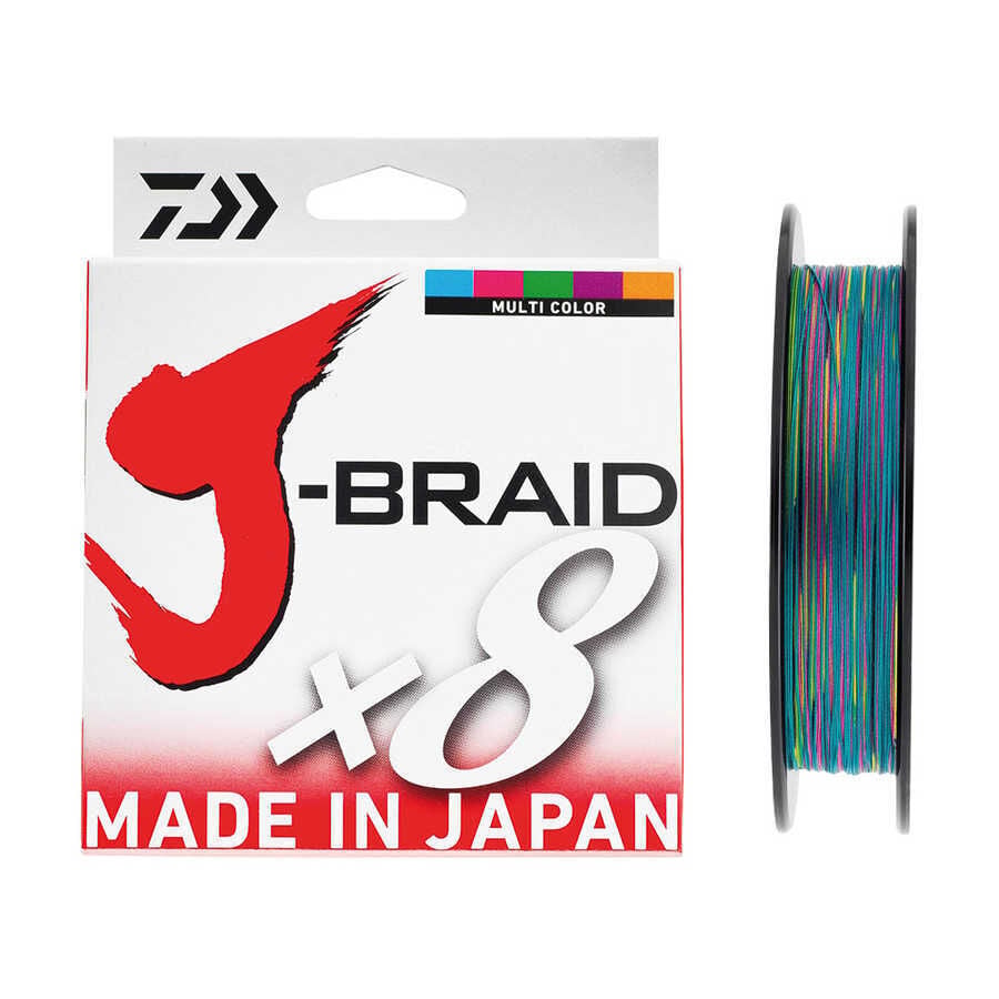 Daiwa J-Braid 8B 300 M Multicolor İp Misina | Japon 8 Kat Örgü PE İp
