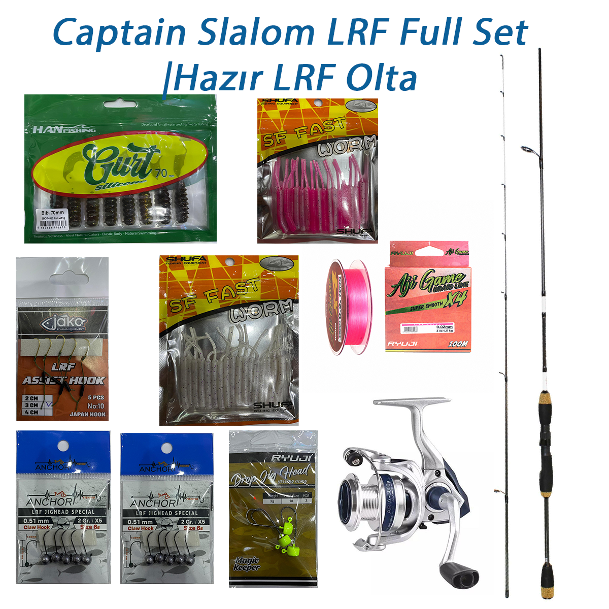 Captain Slalom LRF Full Set | Hazır LRF Olta Takımı