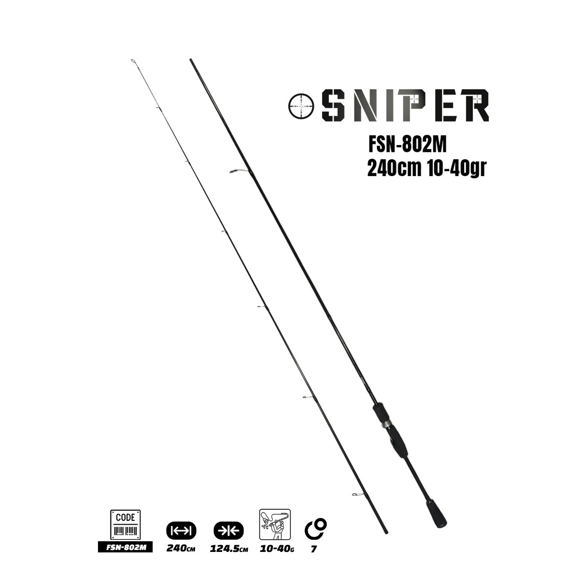 Fujin Sniper 240 Cm 10-40 Gr Spin Olta Kamışı
