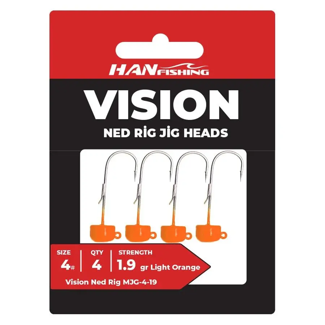 Vision Ned Rig Jighead | Mantar Başlı Ned Rig Kafası-Light Orange LOMJ