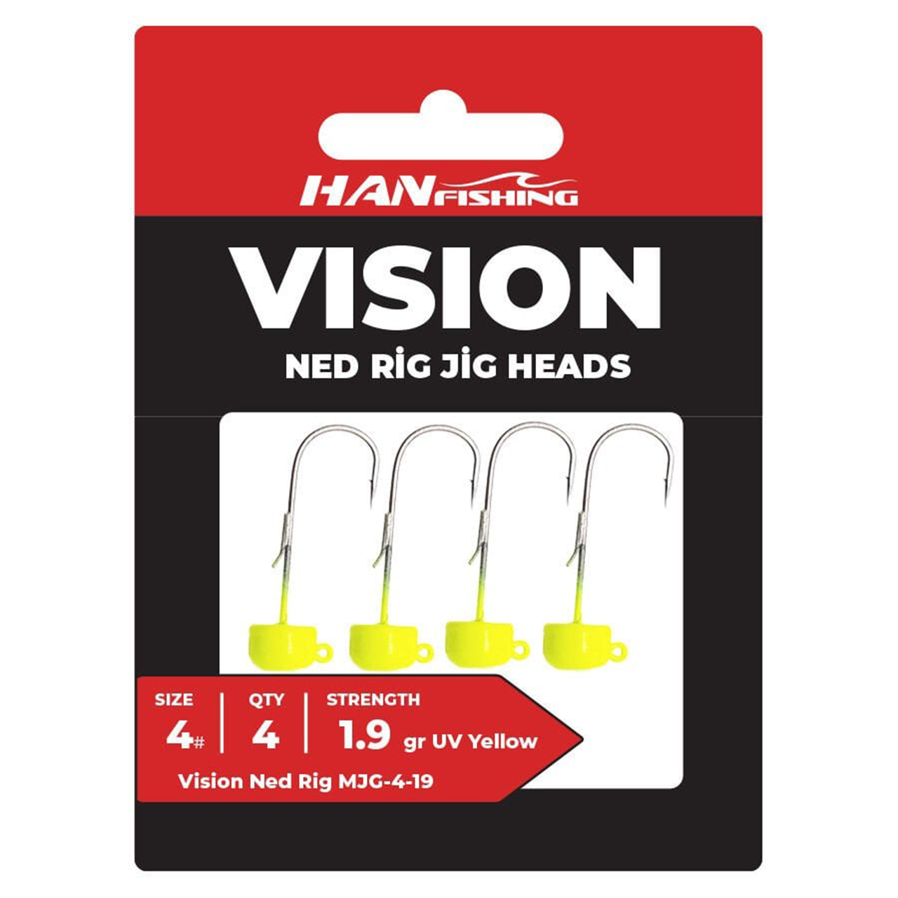 Vision Ned Rig Jighead | Mantar Başlı Ned Rig Kafası- Uv Lemon GMJ