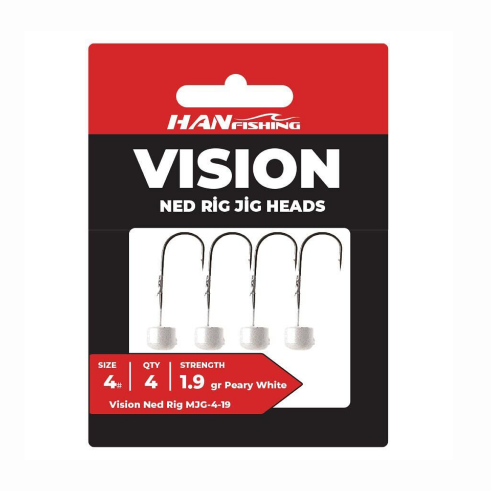 Vision Ned Rig Jighead | Mantar Başlı Ned Rig Kafası- Peary White PMJ